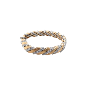 14K Yellow and White Gold Diamond Bracelet