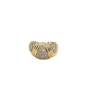 14K Yellow Gold Diamond Band