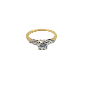 18K Yellow Gold Diamond Engagement Ring