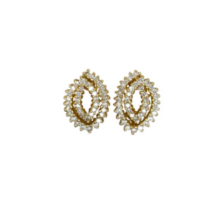 18K Yellow Gold Diamond Earring