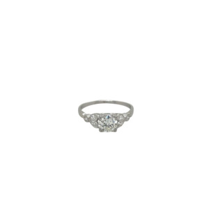 Art Deco Platinum Diamond Engagement Ring