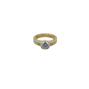 18K Yellow Gold Diamond Engagement Ring