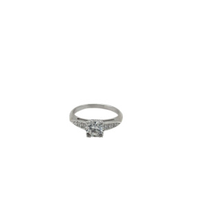 Art Deco Platinum Diamond Engagement Ring