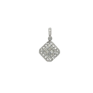 18K White Gold Diamond Pendant