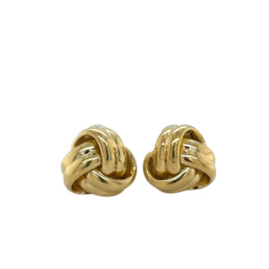 18K Yellow Gold Knot Earring