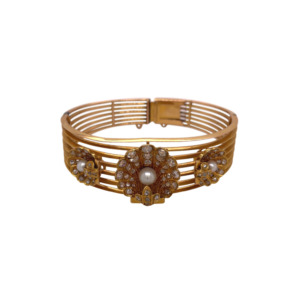 Victorian French Diamond Bangle Bracelet