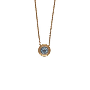 14K Yellow Gold Aquamarine Necklace