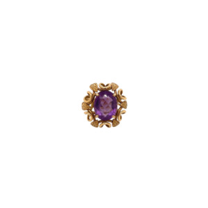 Vintage 18K Yellow Gold Amethyst Ring