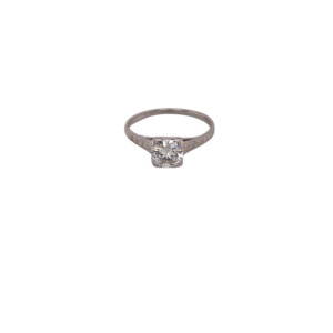 Art Deco Platinum Diamond Engagement Ring
