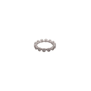 14K White Gold Diamond Band