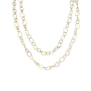 18K Yellow Gold Long Link Chain
