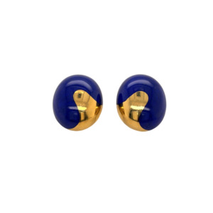 Tiffany & Co 18K Yellow Gold and Lapis Earring
