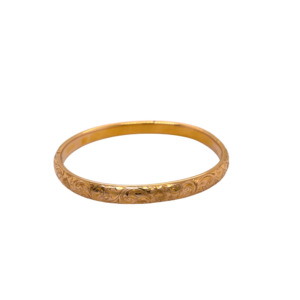 Victorian 14K Yellow Gold Bangle Bracelet
