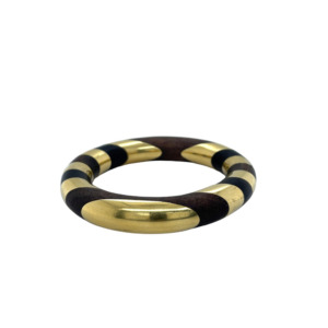 Tiffany & Co 18K Yellow Gold and Wood Bangle Bracelet
