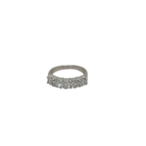18K White Gold Diamond Band