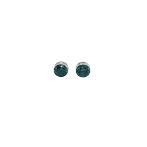 Platinum Blue Zircon Earring