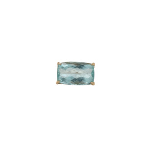 14k Yellow Gold Aquamarine Ring