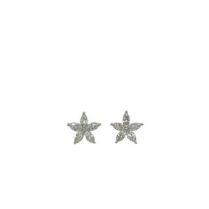 18K White Gold Diamond Earrings