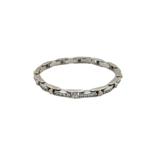 14K White Gold Diamond Bracelet