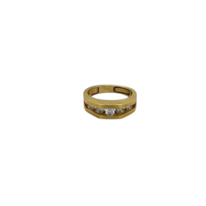 18K Yellow Gold Diamond Band