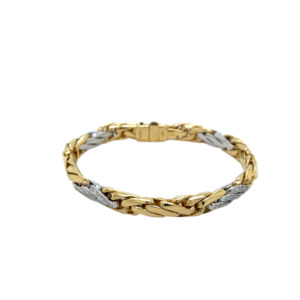 Asprey & Garrard 18K Yellow and White Gold Diamond Bracelet