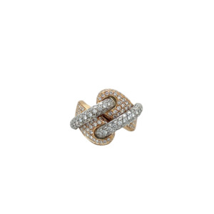 Andreoli 18K Rose and White Gold Diamond Ring