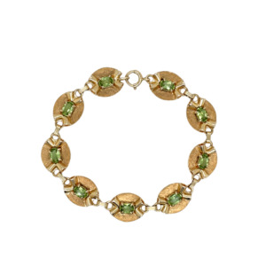 14K Yellow Gold Peridot Bracelet