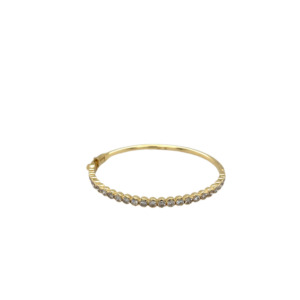 18K Yellow Gold Diamond Bangle Bracelet