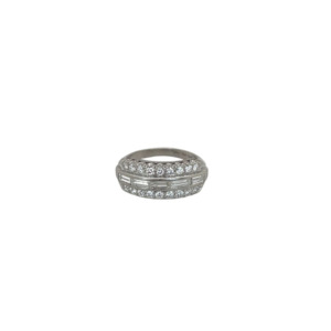 Retro Platinum Diamond Band
