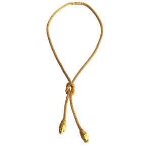 Greek 18K Yellow Gold Lion Necklace