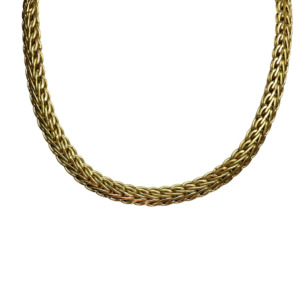 18K Yellow Gold Mesh Necklace