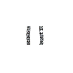 14K White Gold Diamond Drop Earrings