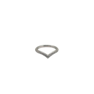 Tiffany & Co. Platinum Diamond V-Shaped Band