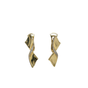 18K Yellow Gold Diamond Earrings