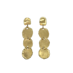 18K Yellow Gold Drop Earrings