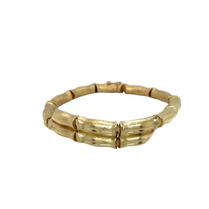 18K Yellow Gold Bamboo Bracelet