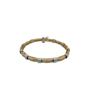 18K Yellow and White Gold Diamond Bracelet