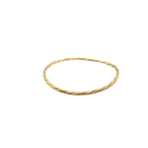 French 18K Yellow Gold Bangle Bracelet