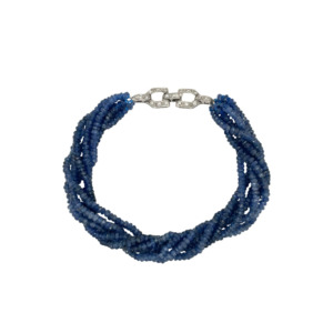 Art Deco Platinum Sapphire and Diamond Bracelet