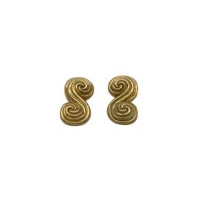 Tiffany & Co. 18K Yellow Gold Spiral Swirl Earrings