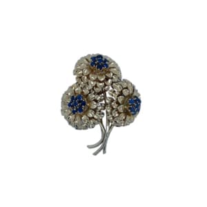 Tiffany & Co. 18K Yellow Gold Sapphire Brooch