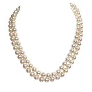 14K Yellow Gold Pearl Necklace