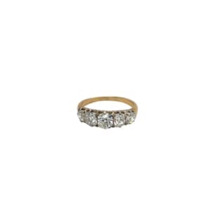 Antique 14K Yellow Gold Diamond Band