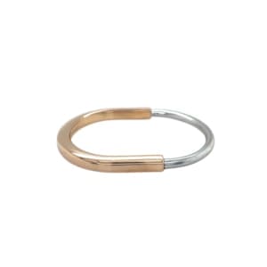 Tiffany & Co. 18K Rose and White Gold Lock Bracelet