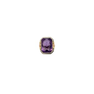 Art Deco 14K White Gold Amethyst Ring