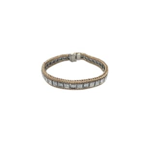 14K Yellow and White Gold Diamond Bracelet