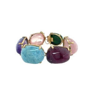 14K Yellow Gold Semi-Precious Stone Bracelet.