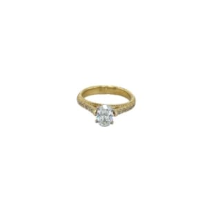 18K Yellow Gold Diamond Solitaire Ring