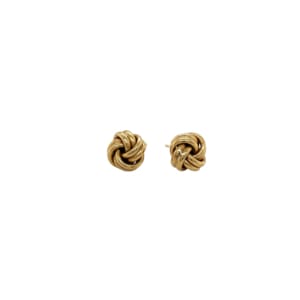 18K Yellow Gold Lovers Knot Earrings