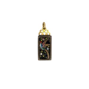 Antique 14K Yellow Gold Micro-Mosaic Charm